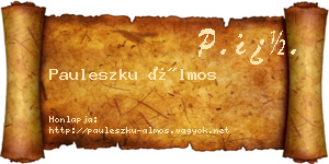 Pauleszku Álmos névjegykártya